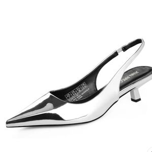 JENN ARDOR Metallic Slingback Kitten Heels Size 9.5